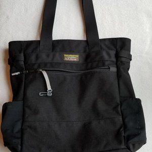 LL Bean Mountain Classic Cordura tote, water bottle holders, laptop, tablet